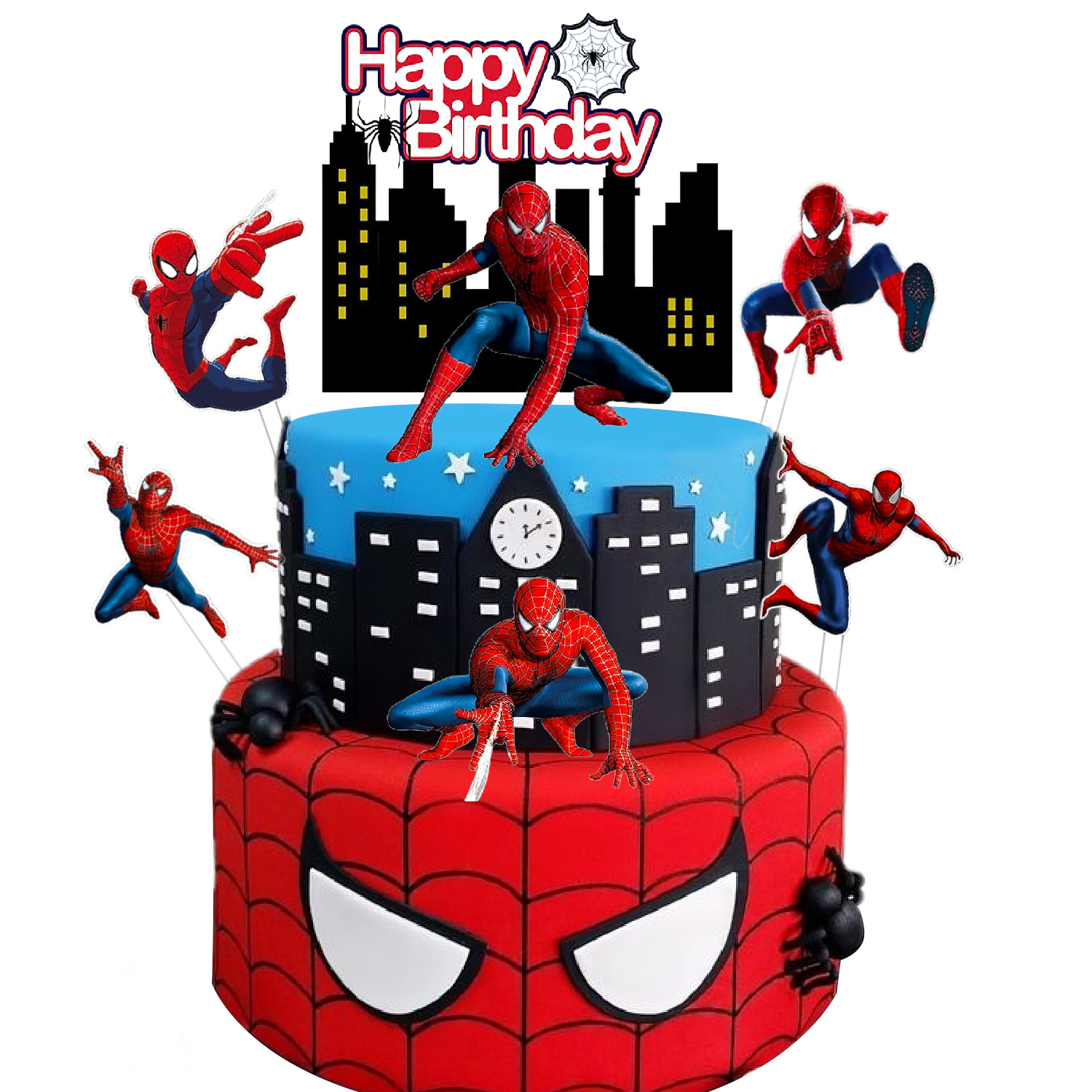 Cake Topper Spiderman – 6pcs