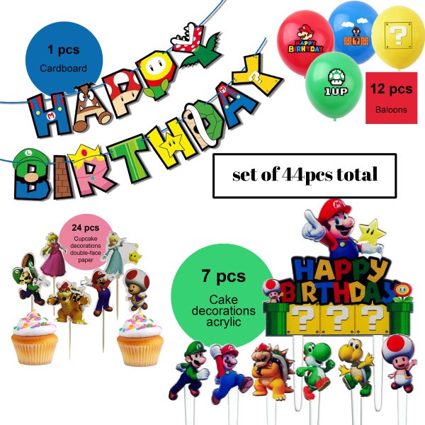 Cake Topper SuperMario Set – 44pcs - Image 2