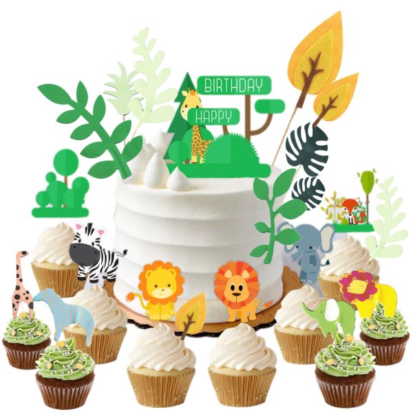 Cake Topper Jungle – 40pcs - Image 2
