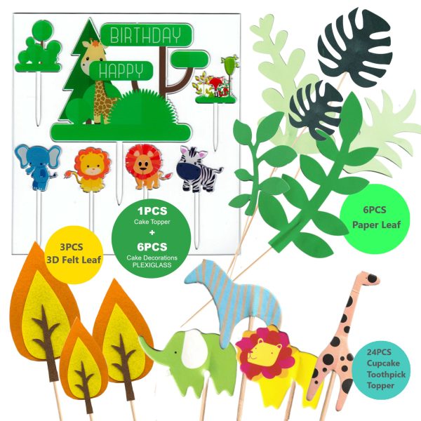 Cake Topper Jungle – 40pcs - Image 4