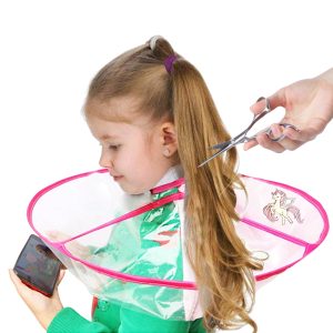 Haarschneideumhang für Kinder Rosa Einhorn