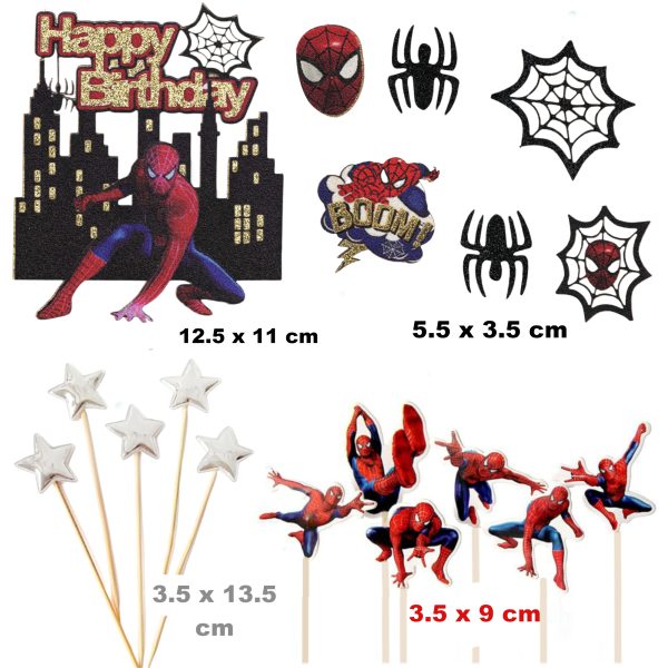 Cake Topper Spiderman - 36pcs - Image 3