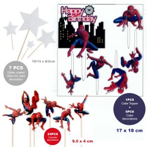 Cake Topper Spiderman - 37pcs