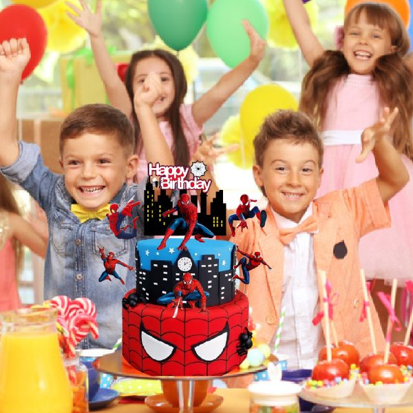 Cake Topper Spiderman – 6pcs - Image 3