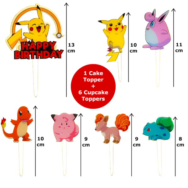 measurments of cake topper